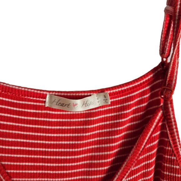 Heart And Hips Red And White Striped Bodycon Dress - Picture 4 of 4